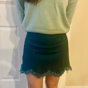 Teal sheath Denim mini skirt Size S